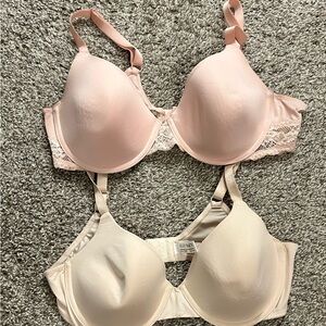 Ellen Tracy Blush and Beige Lace Bras
